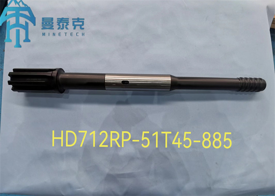 Thread T38 Tunneling için Çubuk Adaptörü Drift ve Tunneling Uygulamaları için 380mm Uzunluğunda Top Hammer Drill Aletleri
