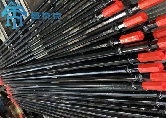 Pnömatik Kaya Delme için 2400mm Uzunluğunda 22mm Altıgen Entegre Matkap Çubuğu