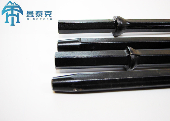 Top Hammer Rock Drill H22 Maden Tünelleme için 7 derecelik Taper Drill Rod Shank Hex 22*108mm